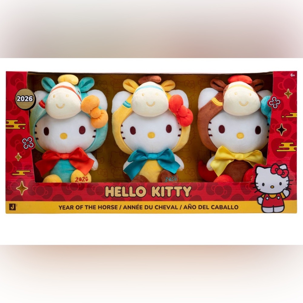 Hello Kitty 8” Year of the Horse Plush - Trio Pack - NEW LIMITED EDITION 2026